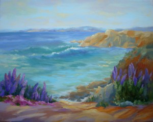 California Coastal Delight oil painting