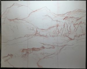 Yosemite, Elizabeth Lake Stream sketch