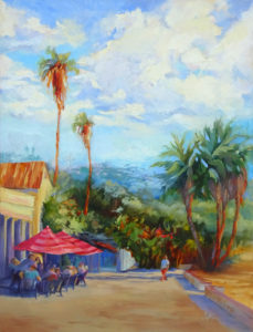 Santa Barbara Boardwalk Oil Painting by Jeri McDonald