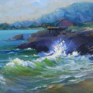 Wave of the Day Oil Painting by Jeri McDonald