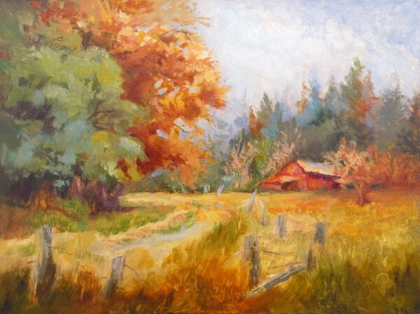 Coastal Autumn Original Oil Painting by Jeri McDonald